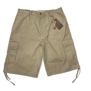 RB Vintage Utility Cargo Shorts Mens 44 Khaki Cotton Blend NWT‎ Baggy Long